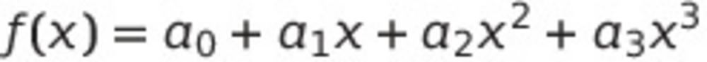 f(x)=a0+a1x+a2x^2+a3x^3
