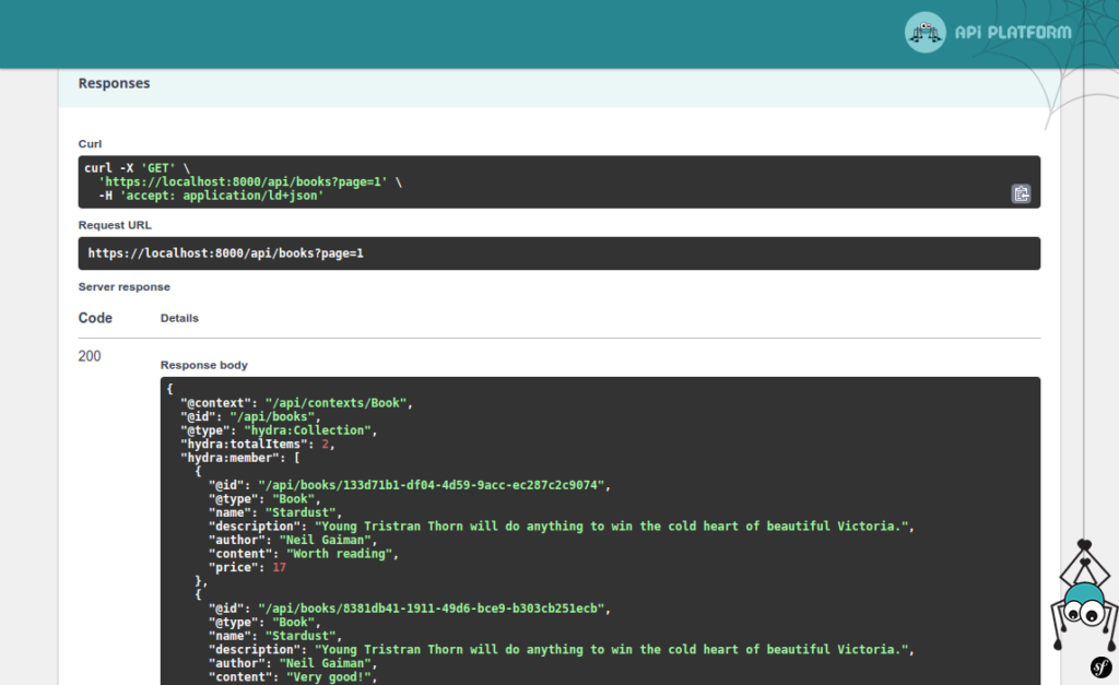 Capture d'écran d'une page du site d'API Platform" class="wp-image-6885