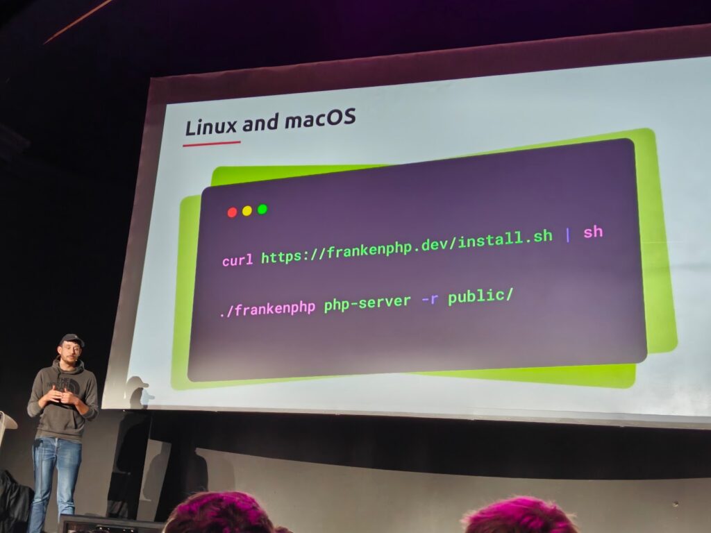 Kévin Dunglas explique comment installer FrankenPHP avec un one-liner" class="wp-image-12498"/><figcaption class="wp-element-caption